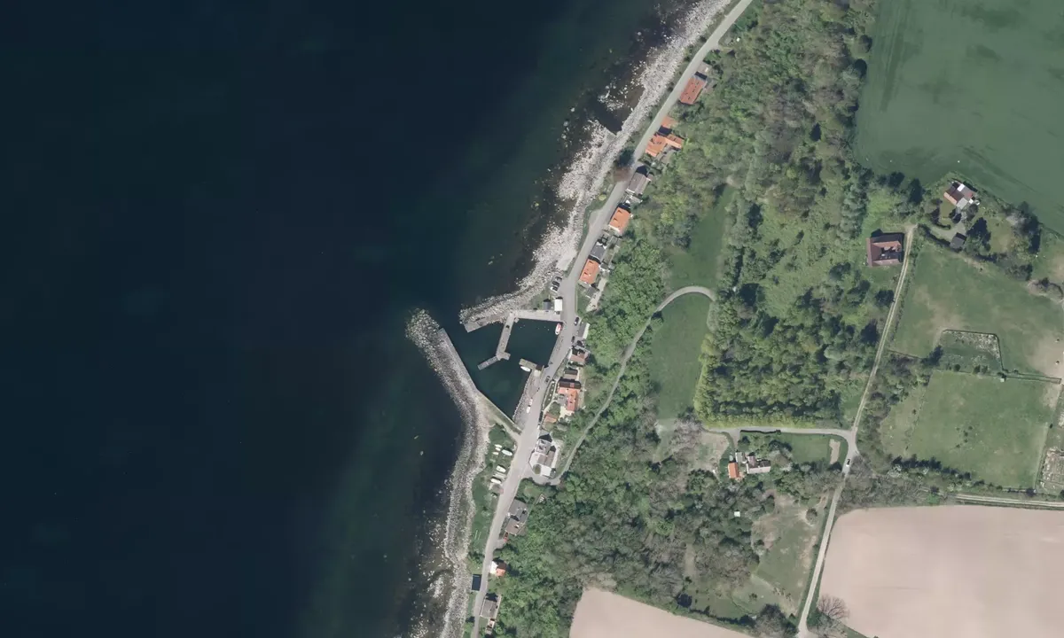 Satelite image of Teglkås Bådehavn