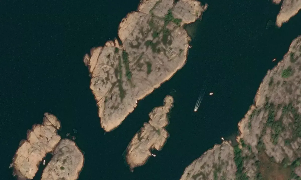 Satelite image of Teibærholmen