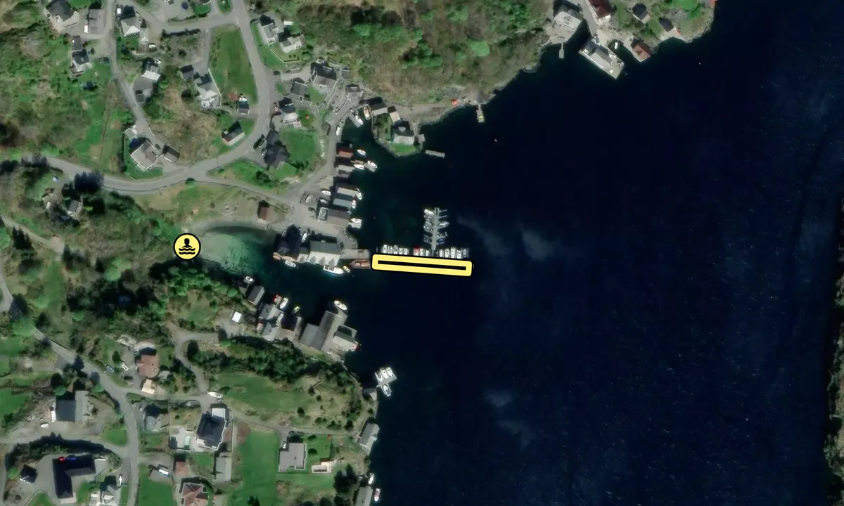 Satelite image of Telavåg Båtlag