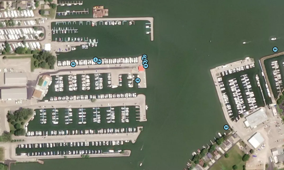 Satelite image of The Catawba Moorings