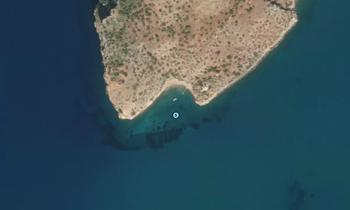 Satelite image of Theodorou Beach