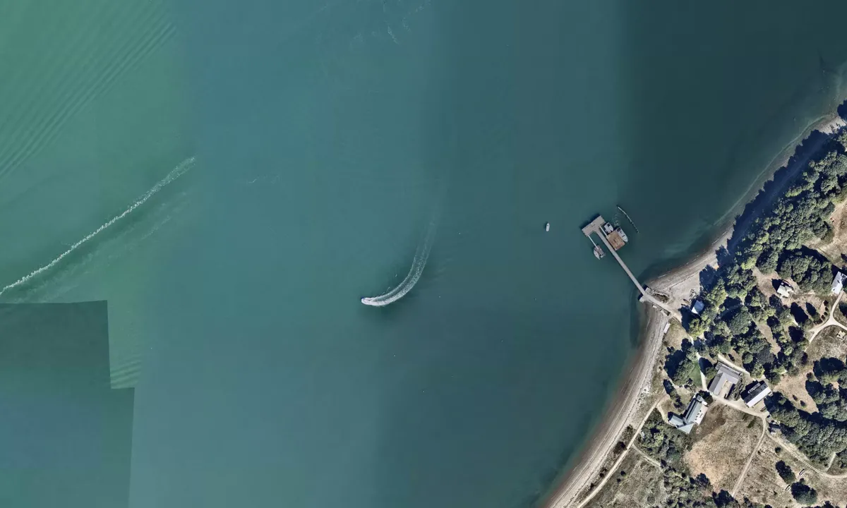 Flyfoto av Thompson Island