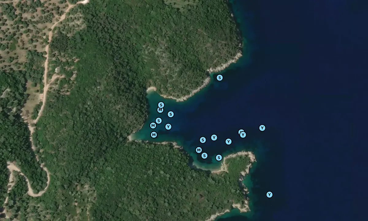Satelite image of Three beaches Bay