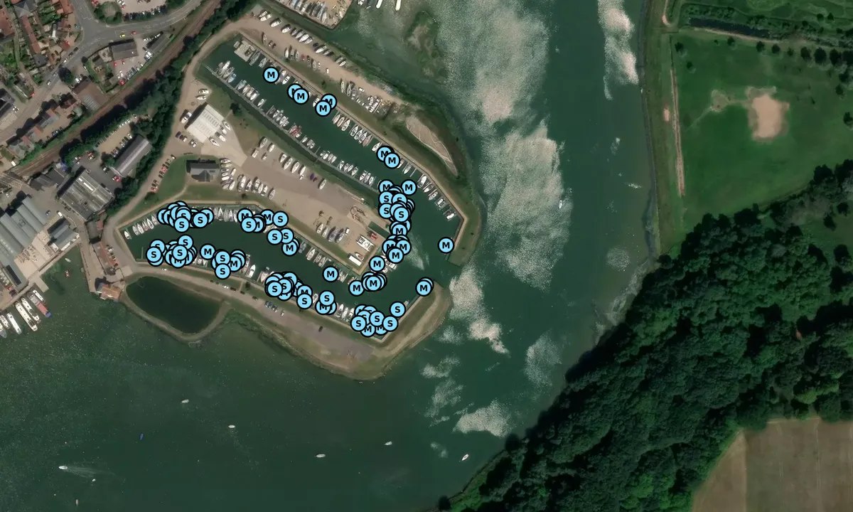 Satelite image of Tidemill Yacht Harbour - Woodbridge