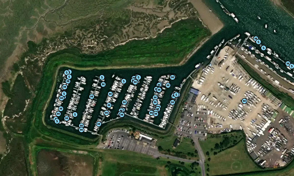 Satelite image of Titchmarsh Marina - Walton on the Naze