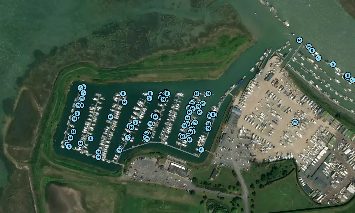 Satelite image of Titchmarsh Marina - Walton on the Naze
