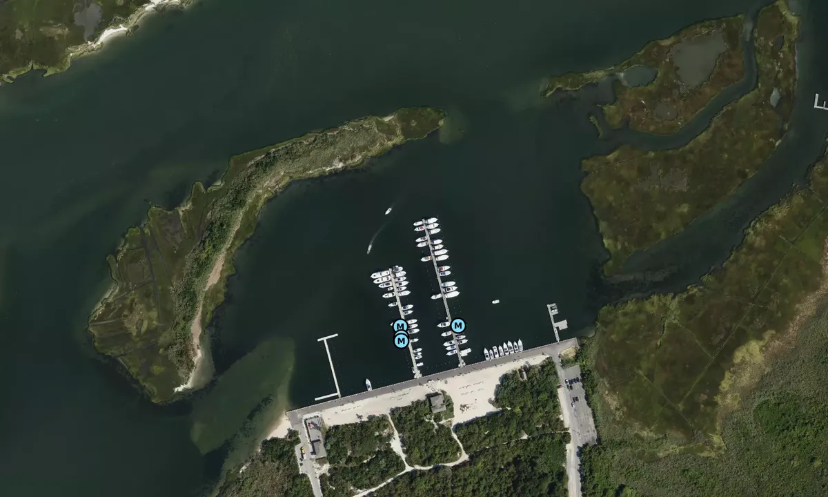 Satelite image of Tobay Beach and Boat Basin