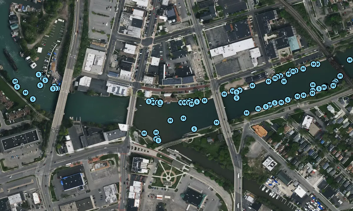 Satelite image of Tonawanda Gateway Harbor Park
