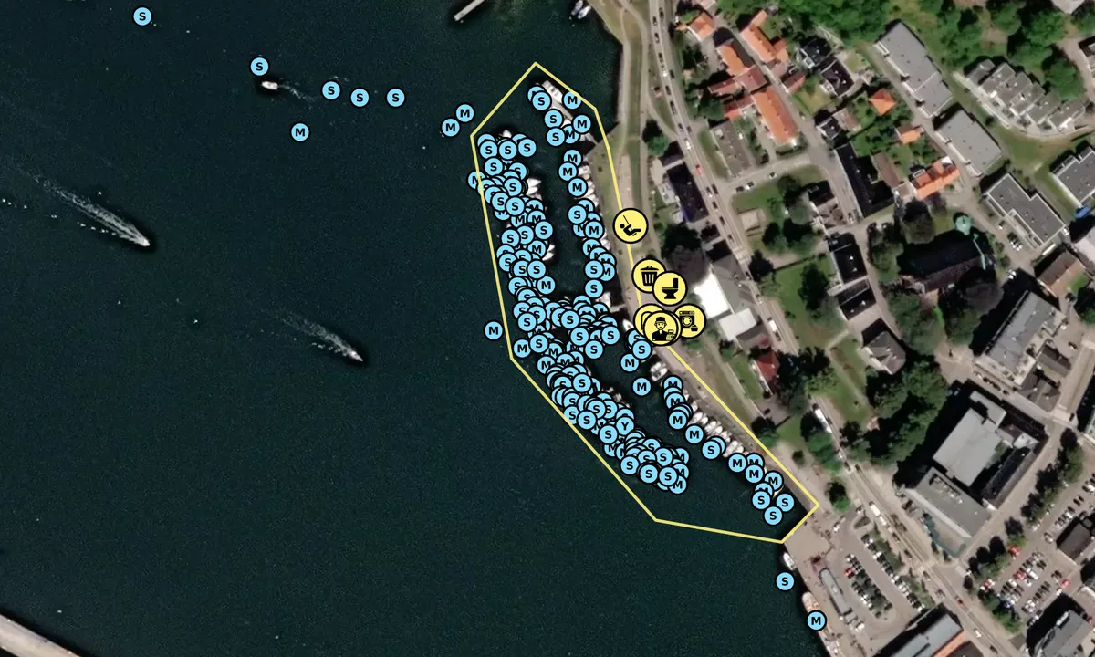 Satelite image of Tønsberg Gjestehavn