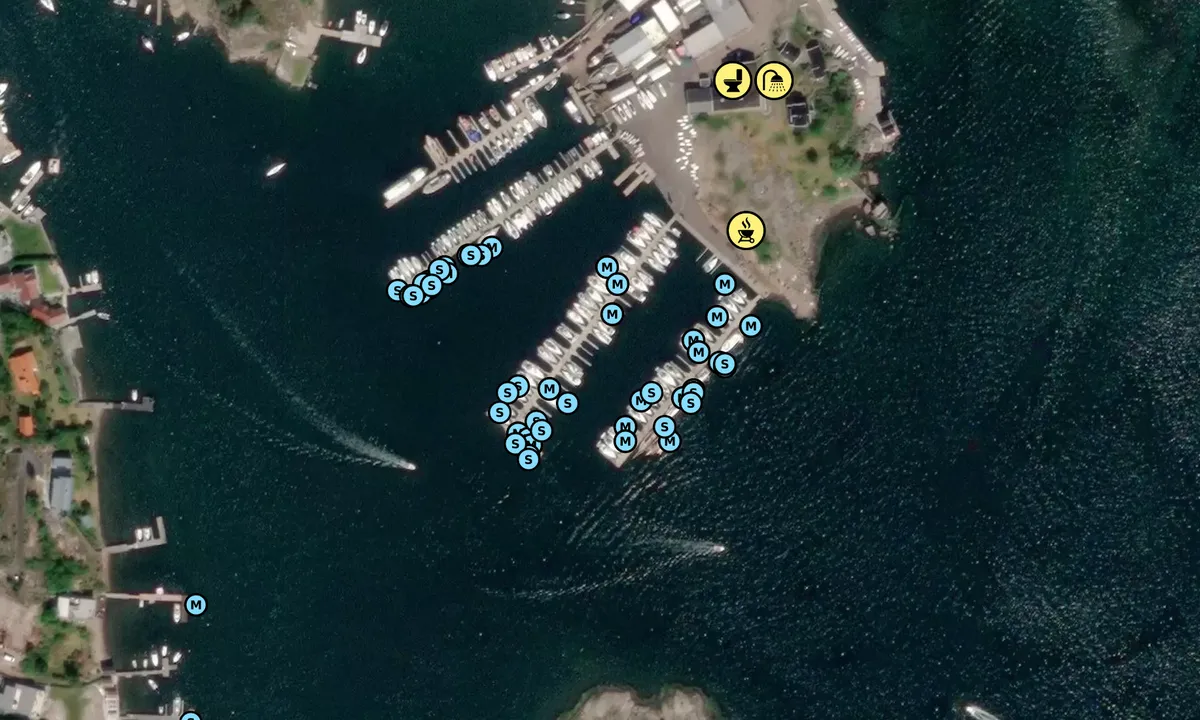 Satelite image of Tønsberg seilforening