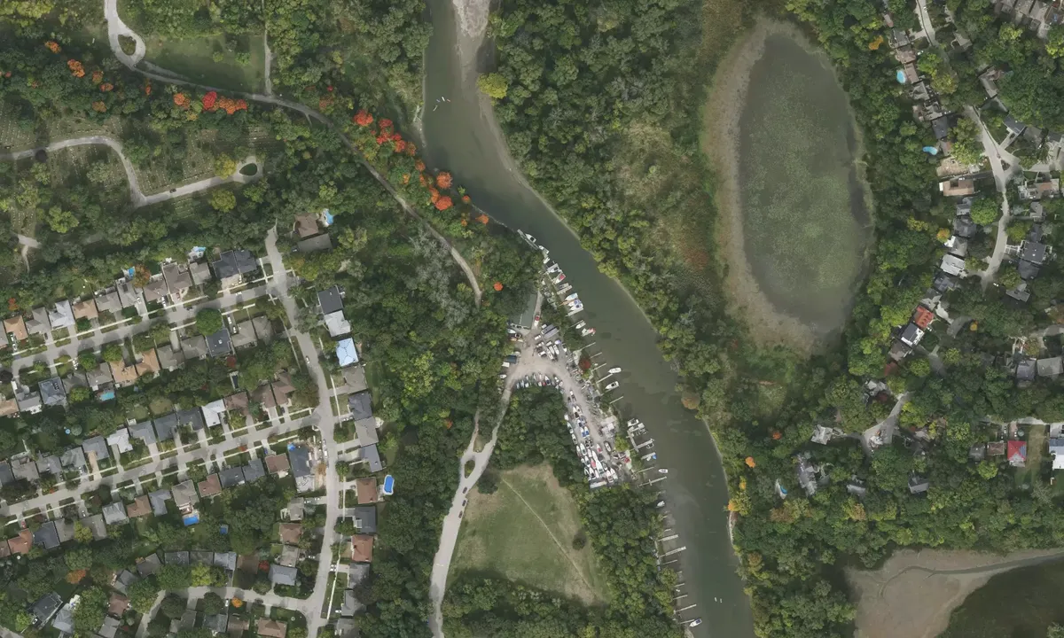 Satelite image of Toronto Humber Yacht Club
