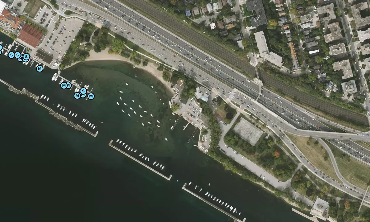 Satelite image of Toronto Sailing and Canoe Club
