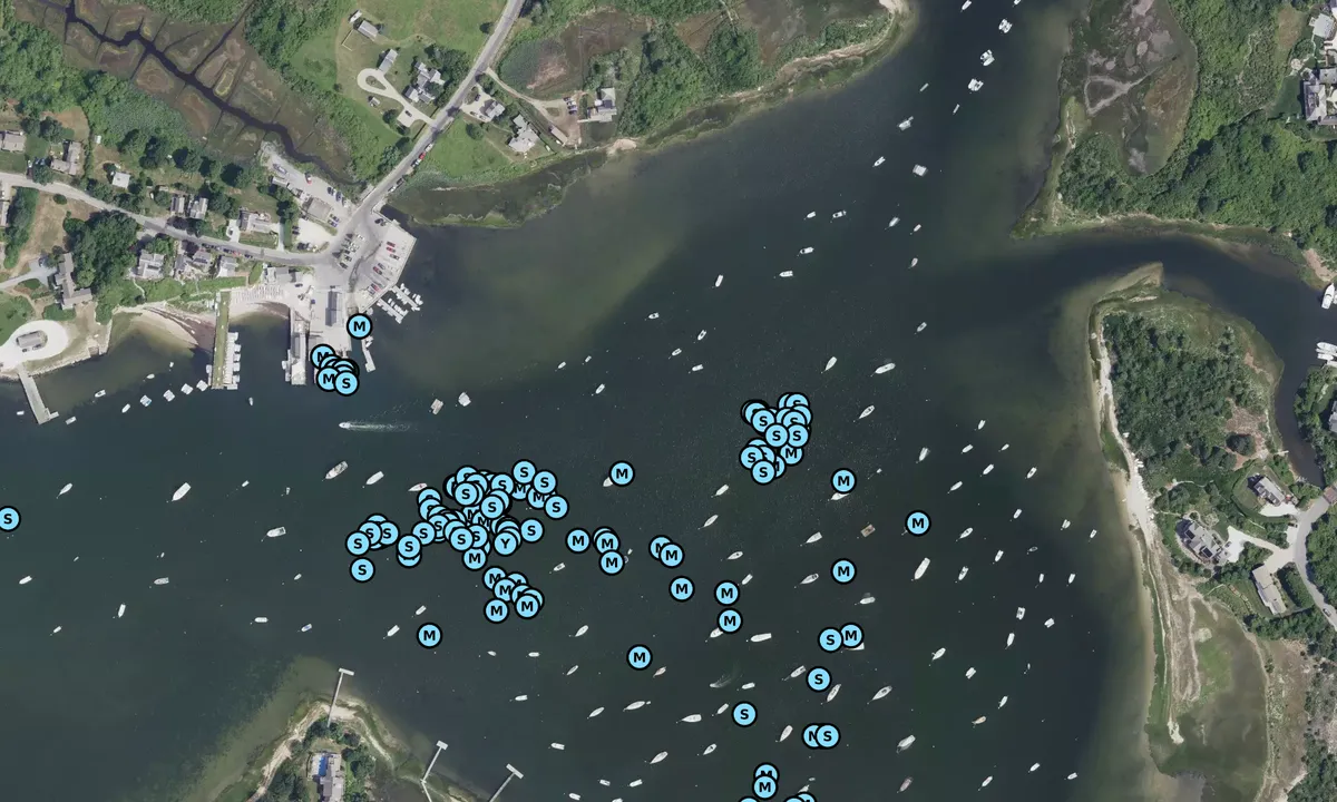 Satelite image of Town of Chatham Mooring Field