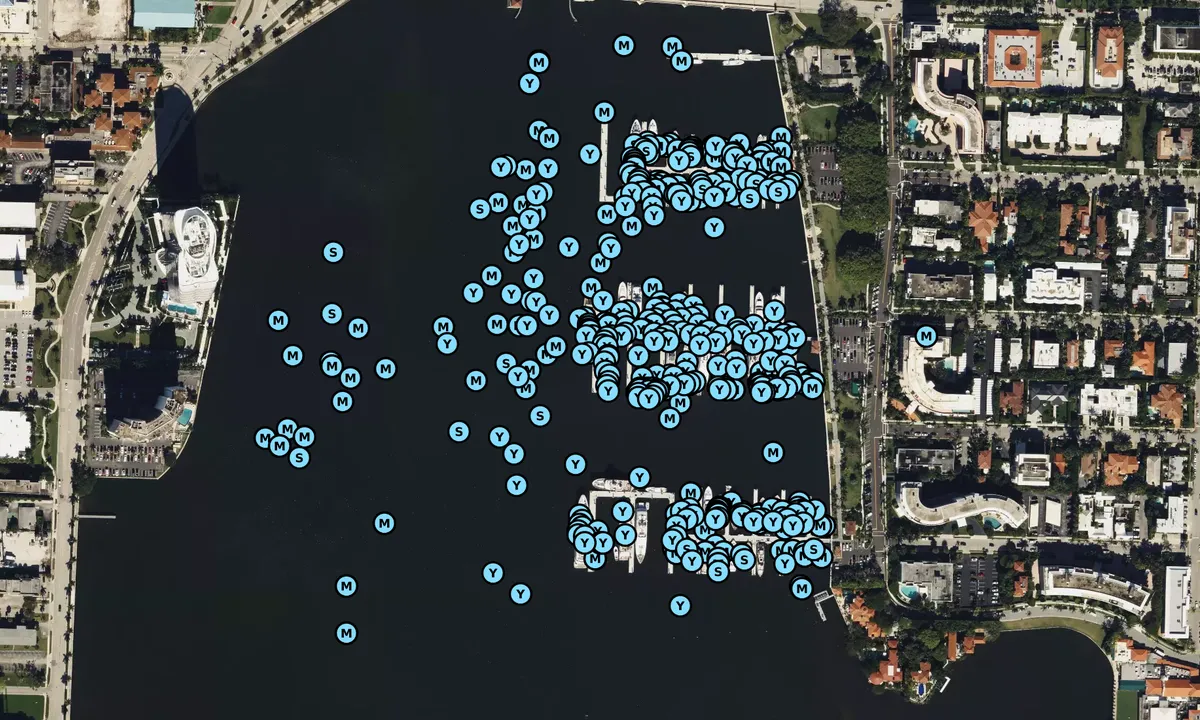 Satelite image of Town of Palm Beach Marina