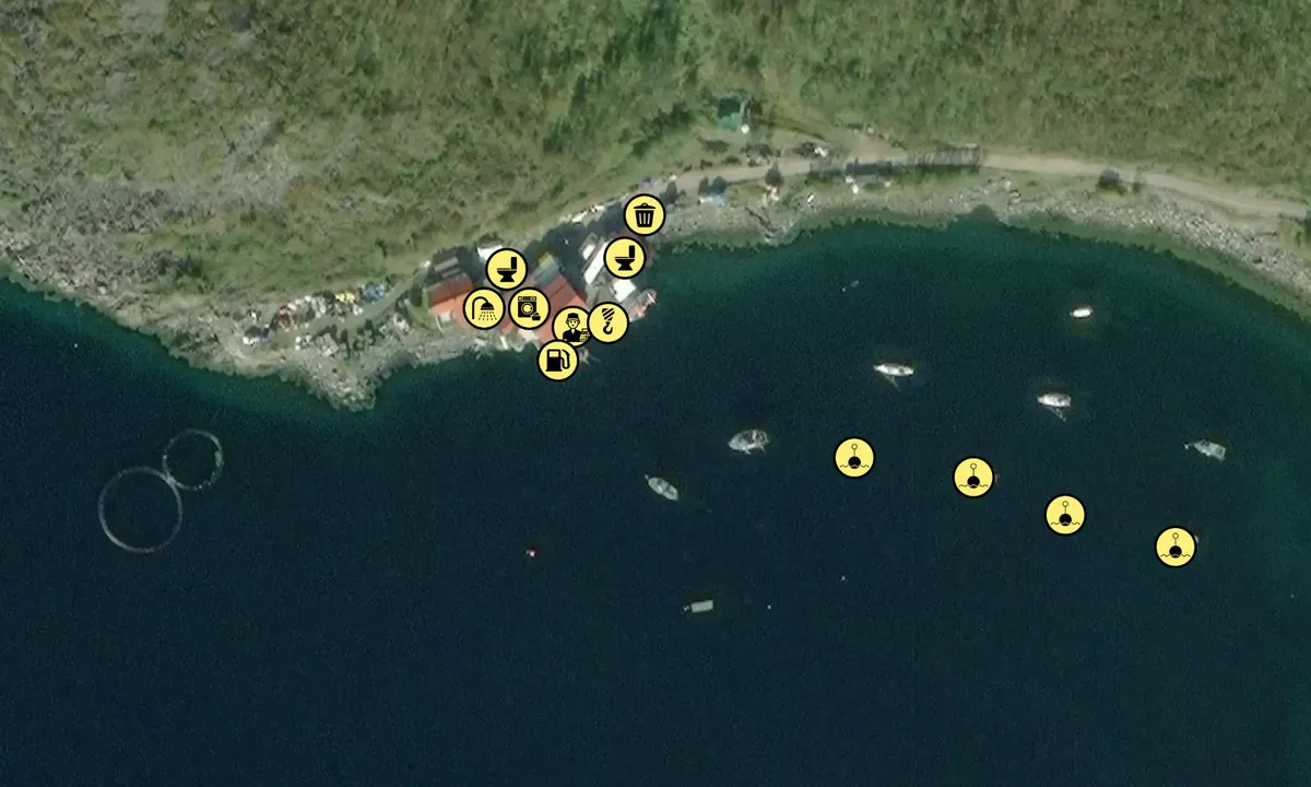 Satelite image of Trollbukt havn