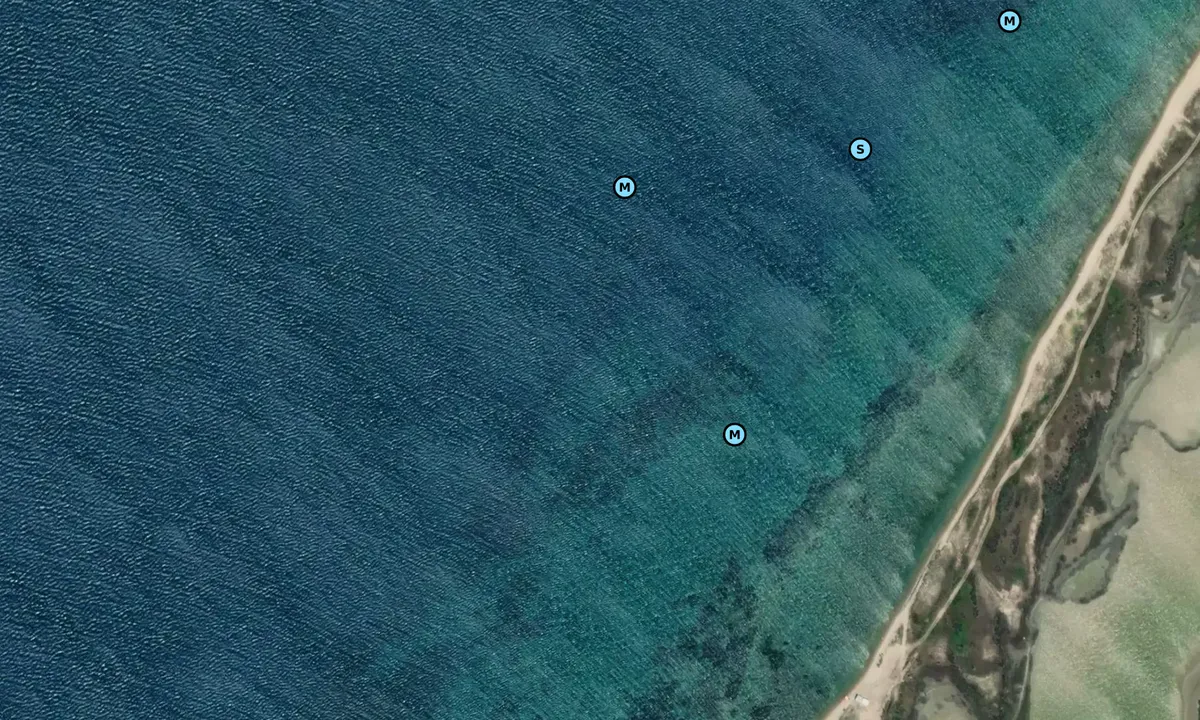 Satelite image of Tsairi Beach