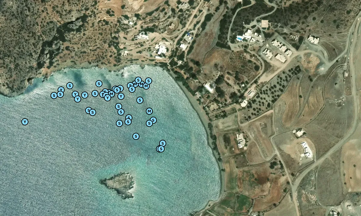 Satelite image of Tsigouri beach