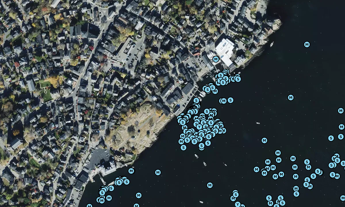Satelite image of Tucker's Wharf Municipal Docks