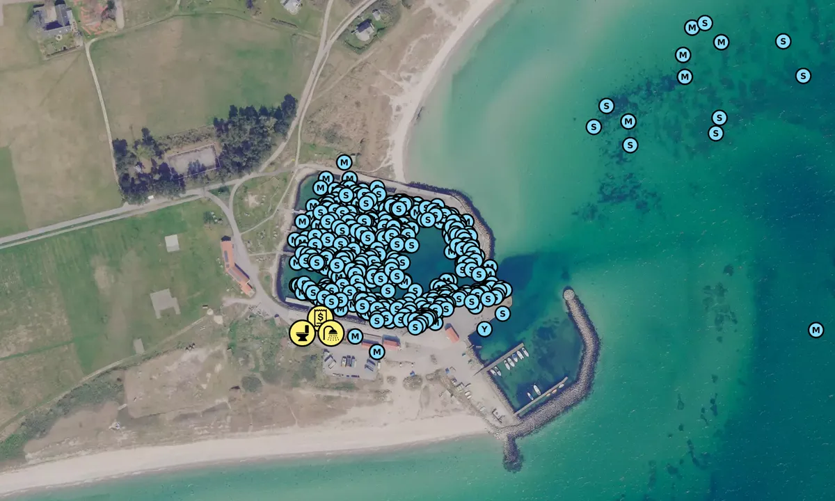 Satelite image of Tunø Havn