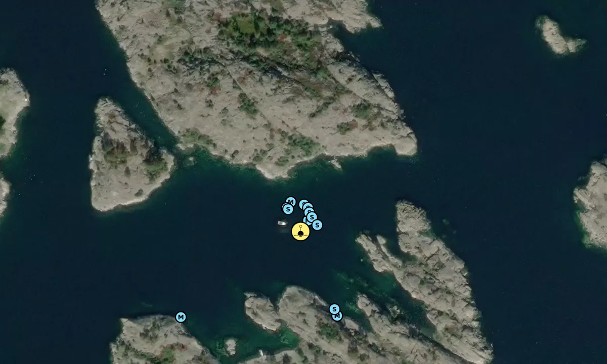 Satelite image of Tvärholmen - SXK S:t Anna bouy