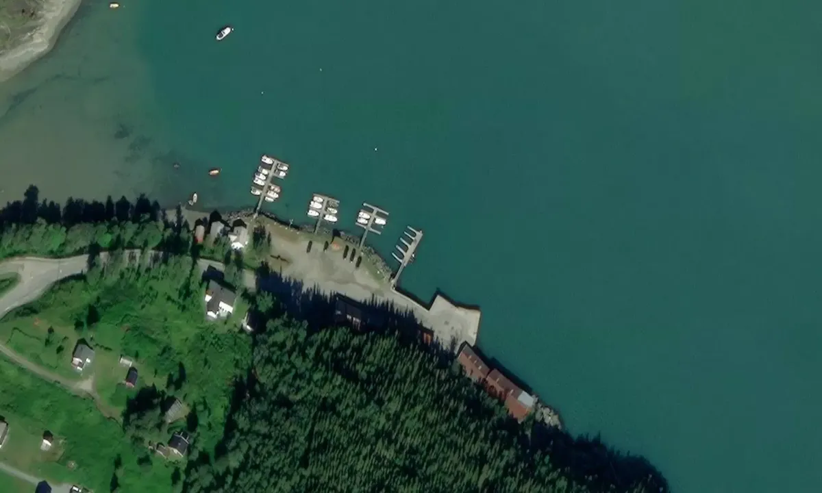 Satelite image of Tvervik Gjestebrygge