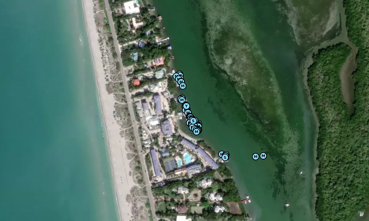 Satelite image of Tween Waters Inn and Marina