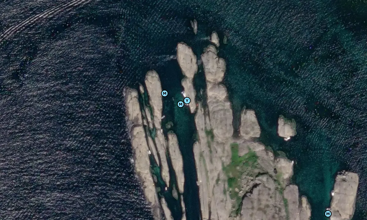 Satelite image of Uleholmene og kløvningen