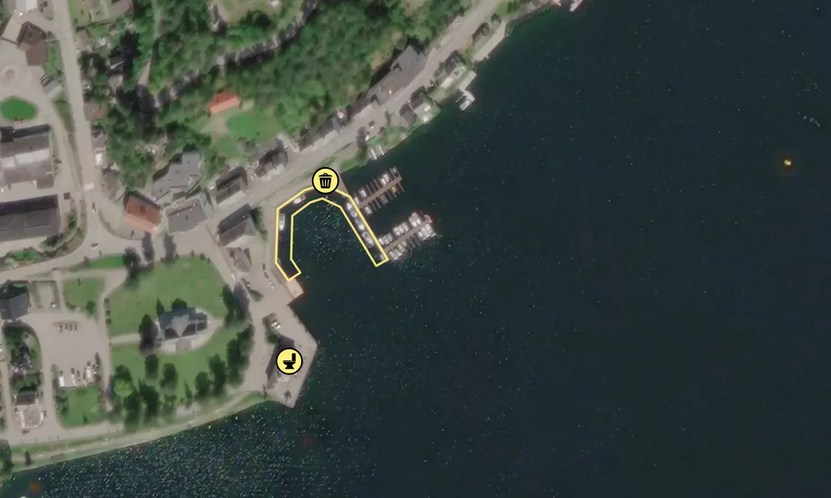 Satelite image of Ulvik Gjestehavn