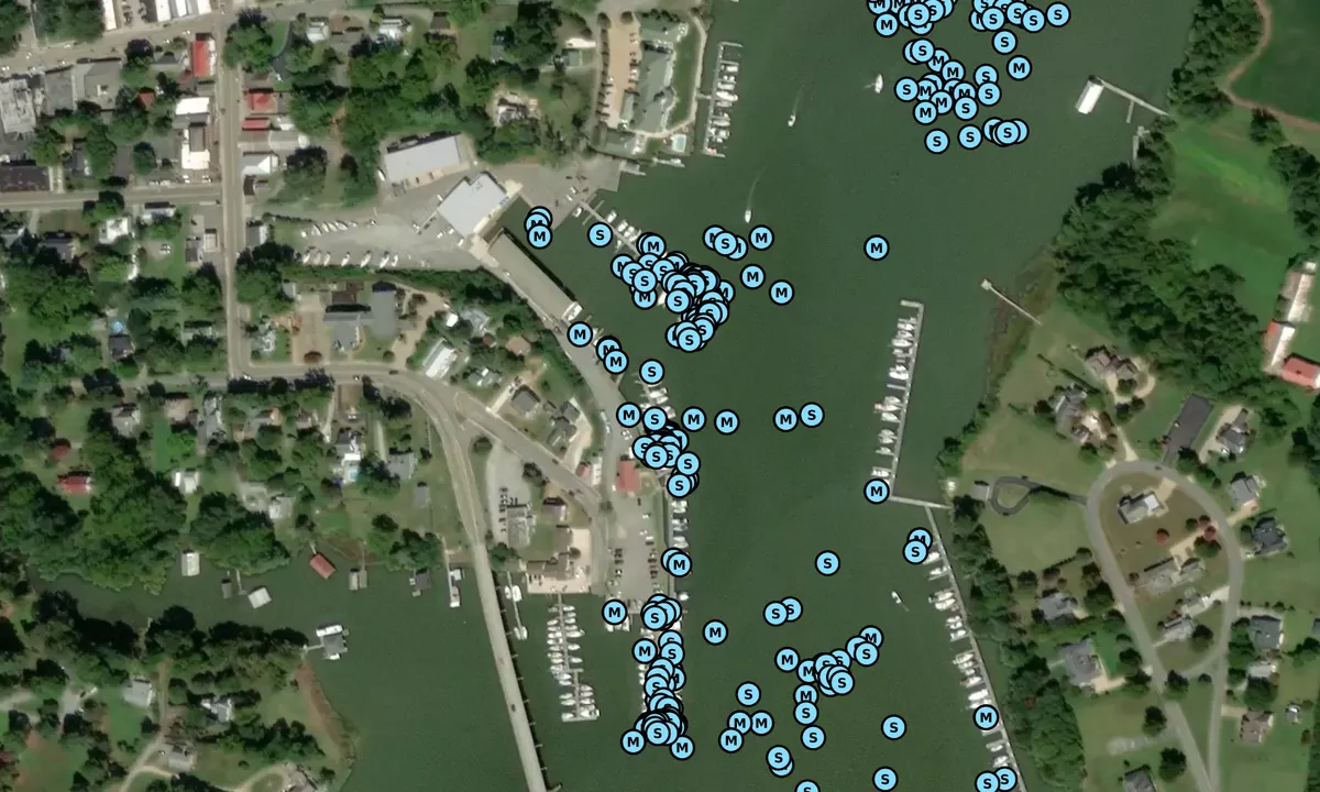 Satelite image of Urbanna Boat Yard and Marina (formerly Bridges Mar