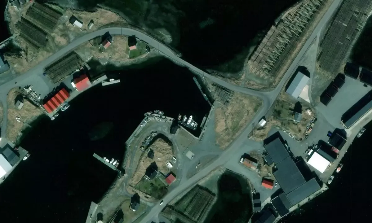Satelite image of Utrøst gjestehavn