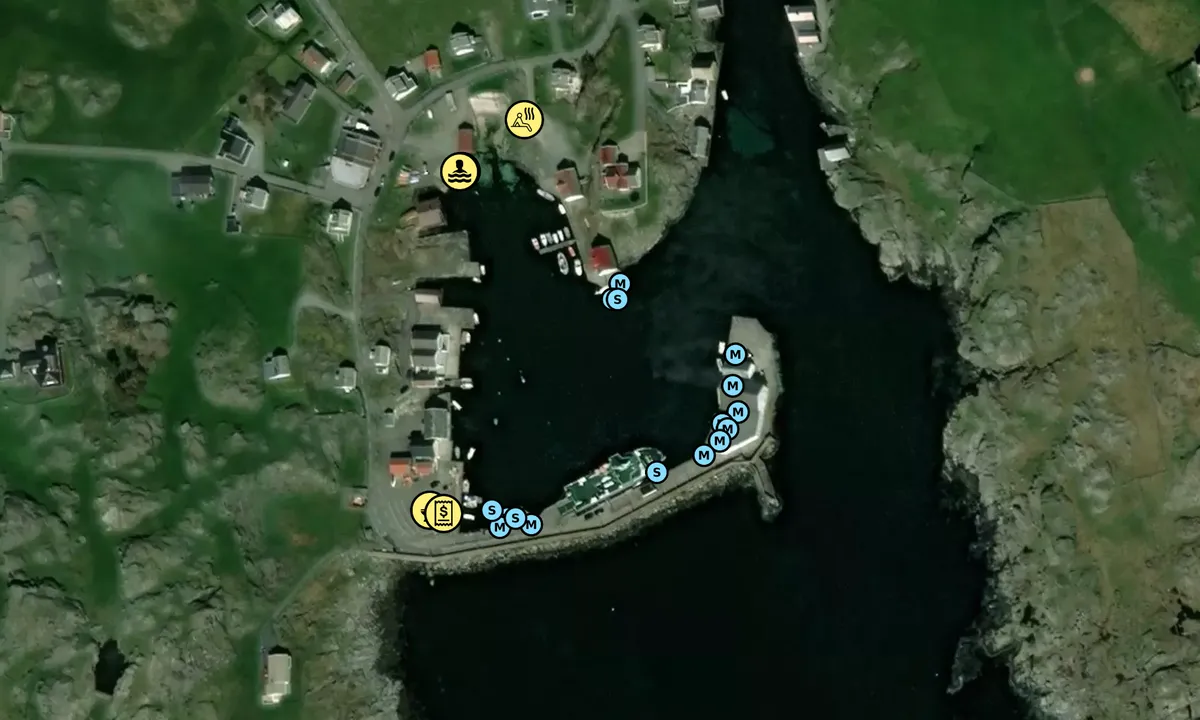 Satelite image of Utsira - Sørevågen