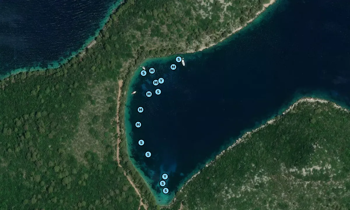 Satelite image of Uvala Borova - Pasadur