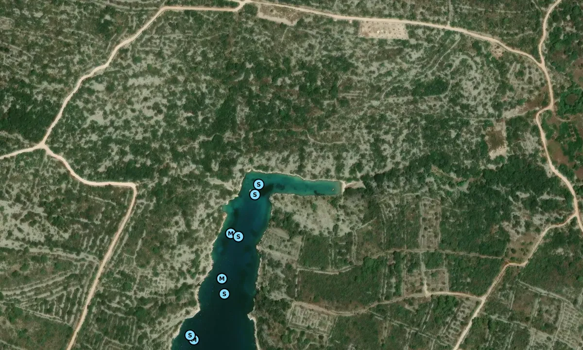Satelite image of Uvala Borovica