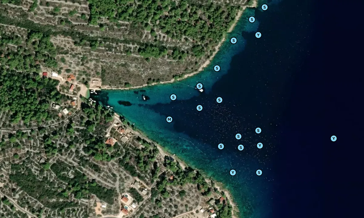 Satelite image of Uvala Necujam - Nečujam - Nečujam