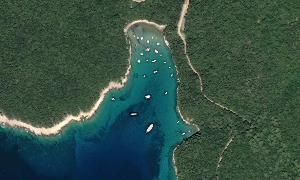 Satelite image of Uvala Planka