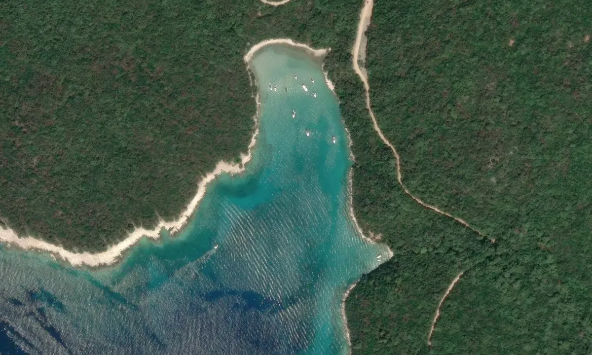 Satelite image of Uvala Planka