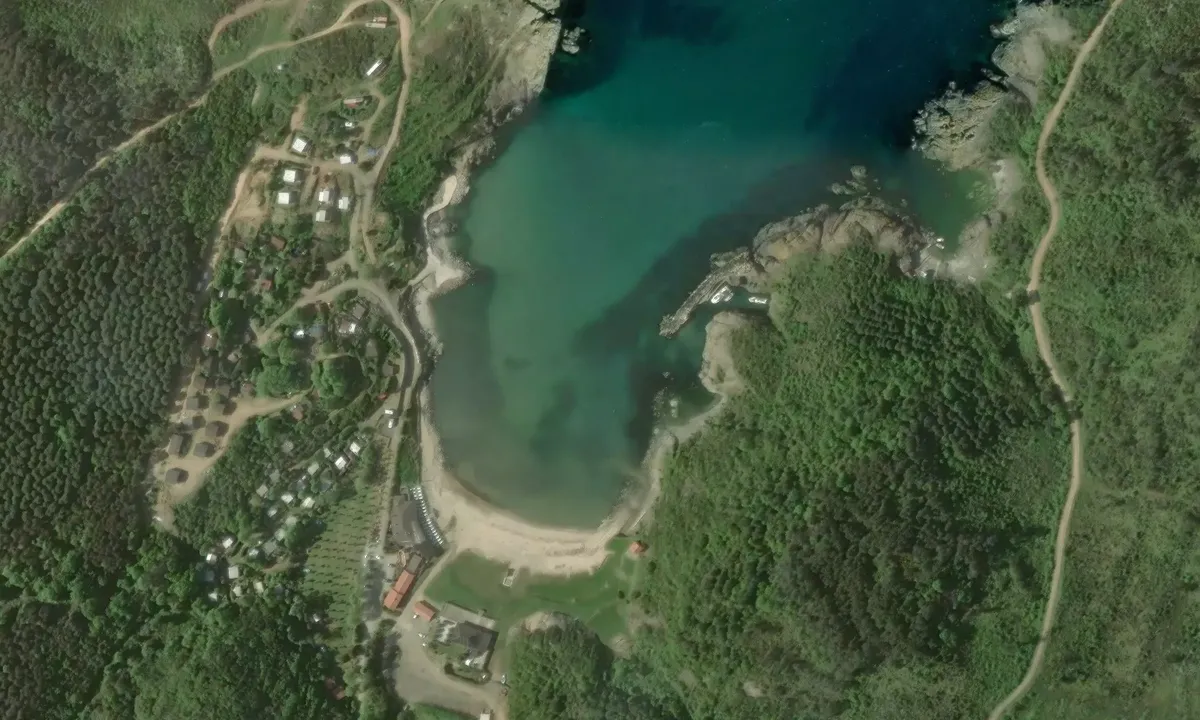 Satelite image of uzunya Beach