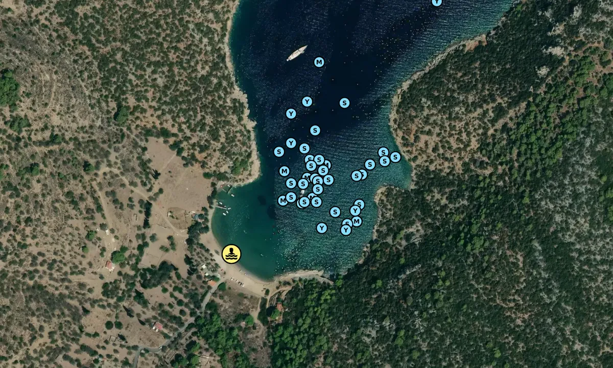 Satelite image of Vagionia Bay