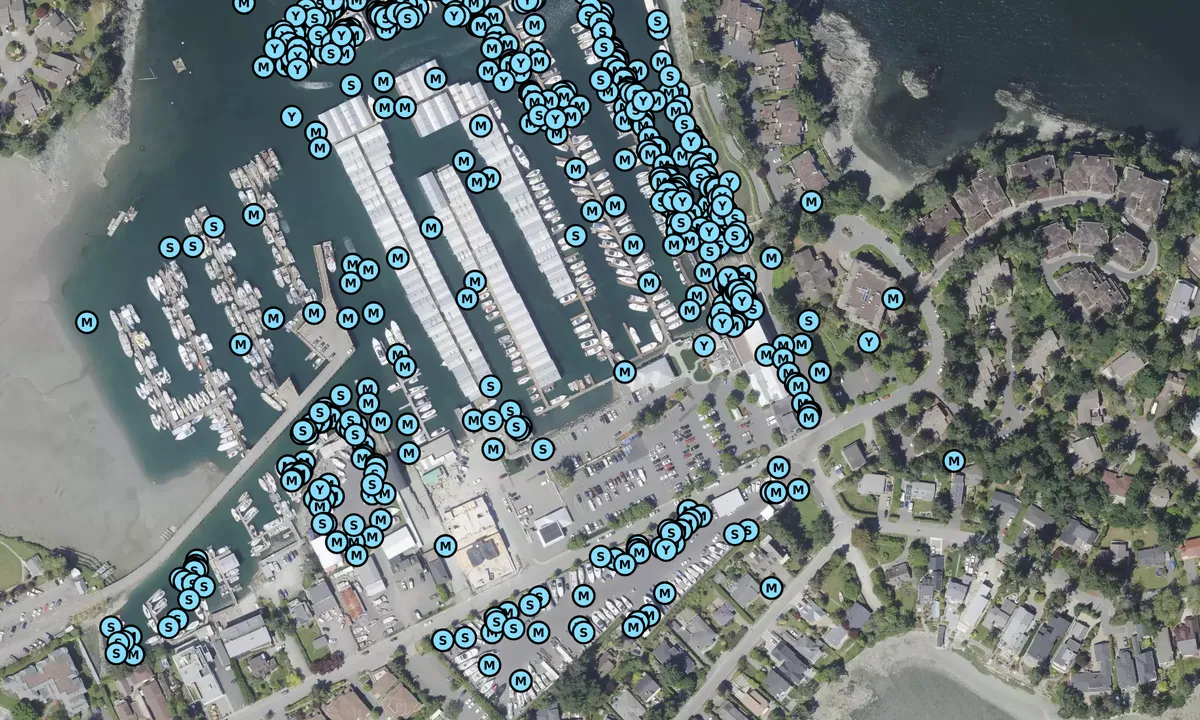 Satelite image of Van Isle Marina - Sidney