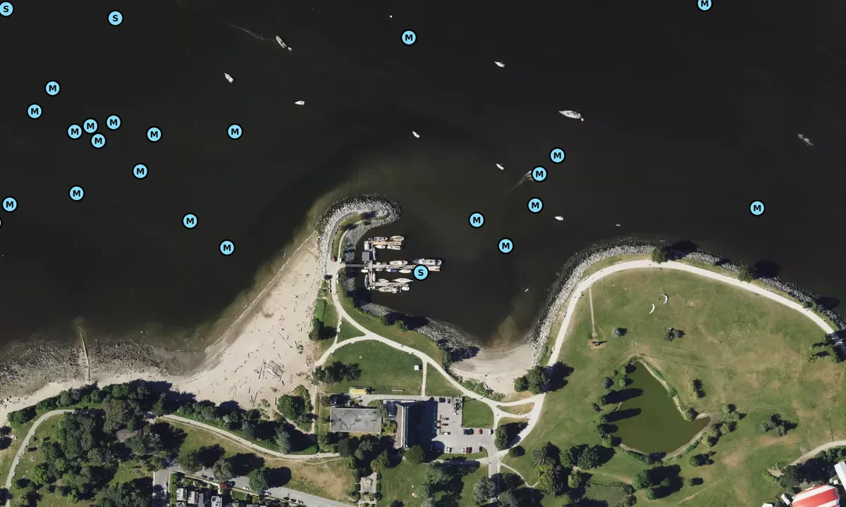 Satelite image of Vancouver Maritime Museum