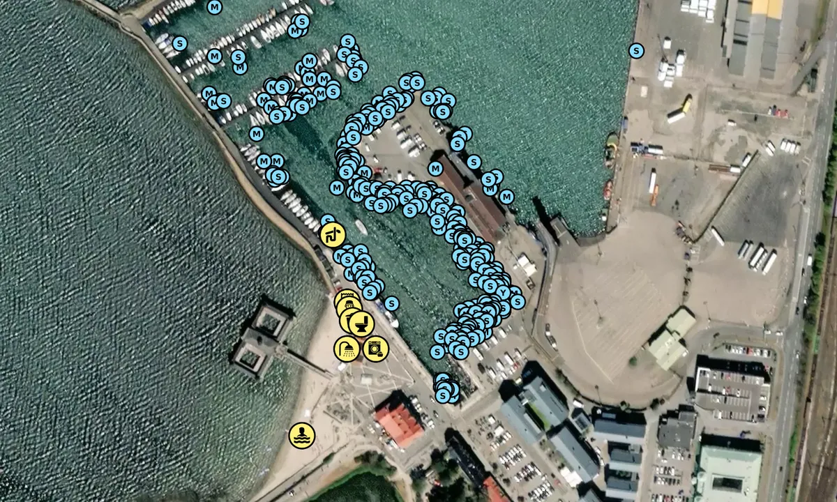 Satelite image of Varberg - Innerhamnen