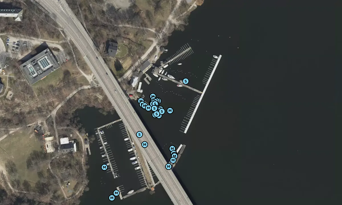 Satelite image of Västerbrohamnen Gästhamn