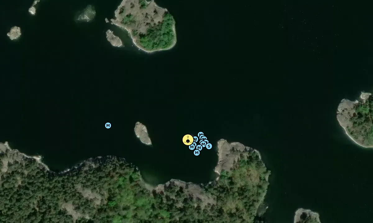 Satelite image of Västerö - SXK S:t Anna bouy