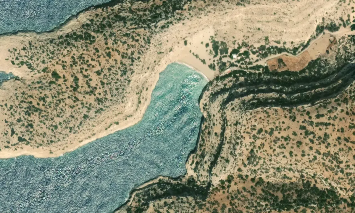 Satelite image of Vathi Beach