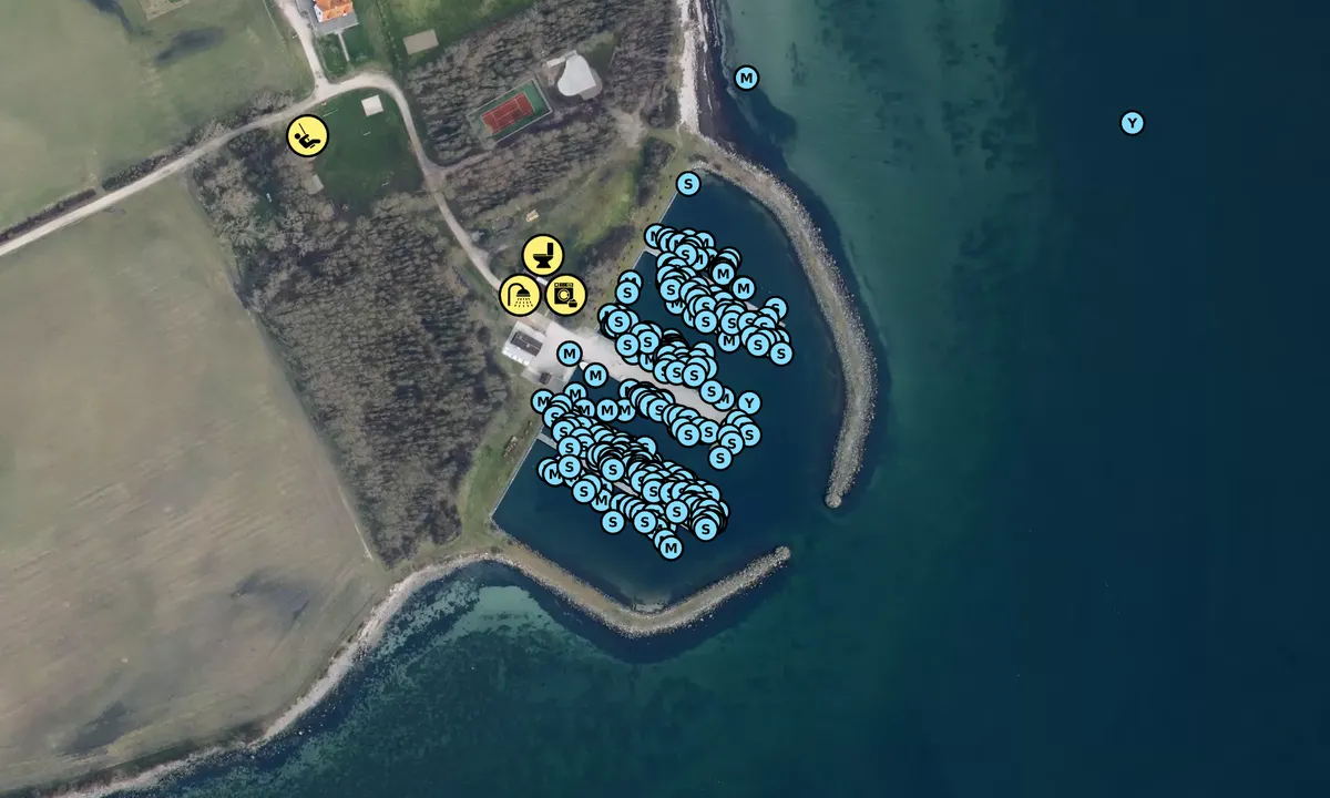 Satelite image of Vejrø Marina