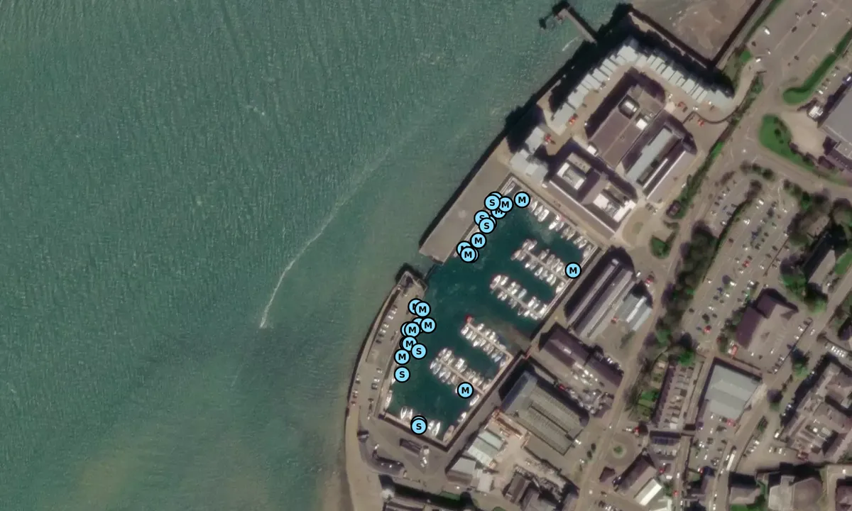 Satelite image of Victoria Dock - Caernarfon