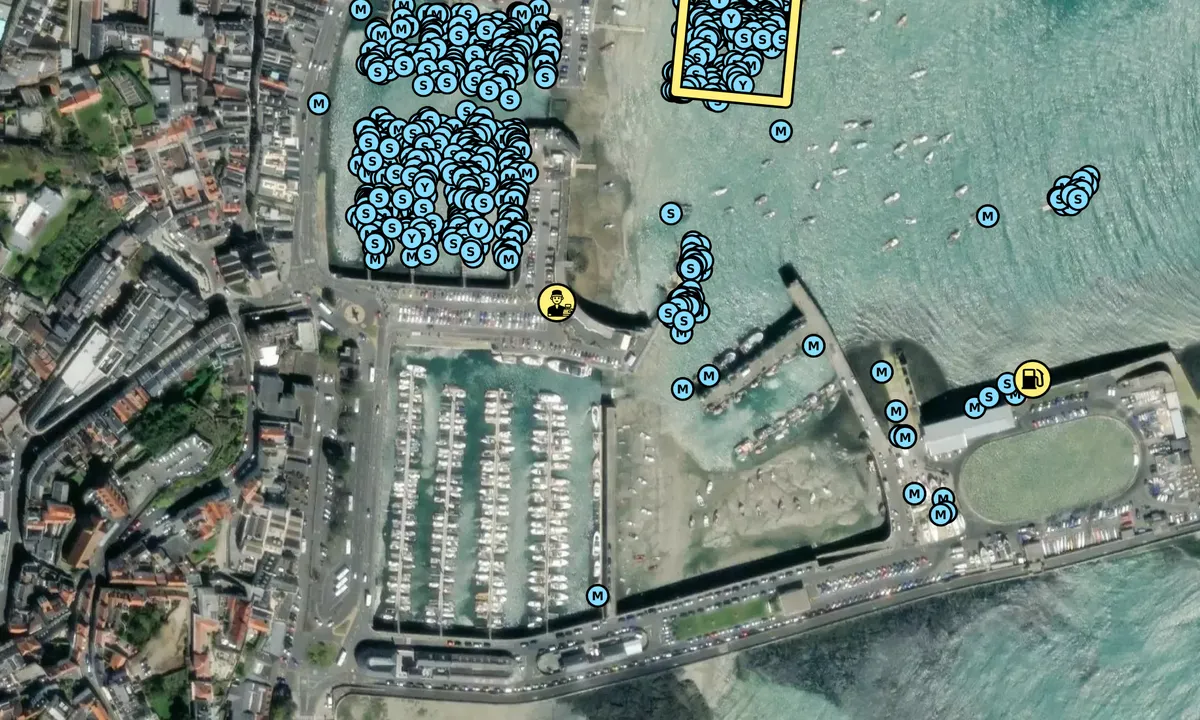 Satelite image of Victoria Marina - Guernsey