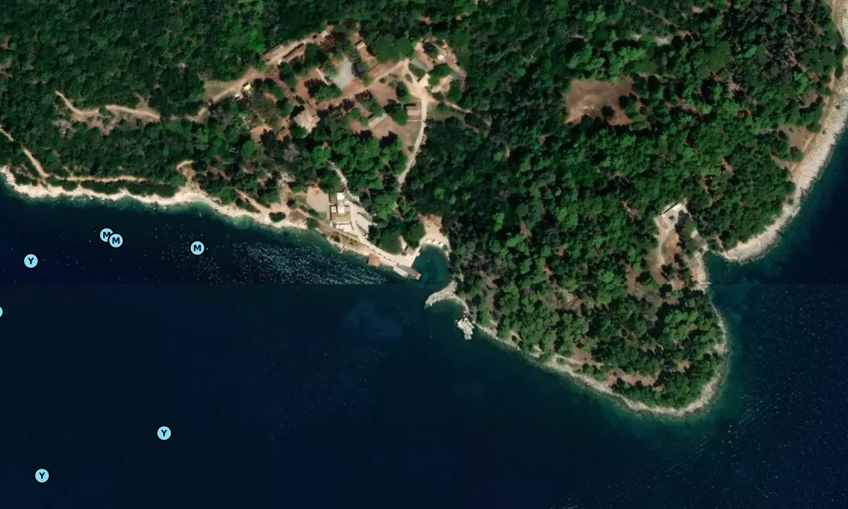 Satelite image of Vidos Island Dock