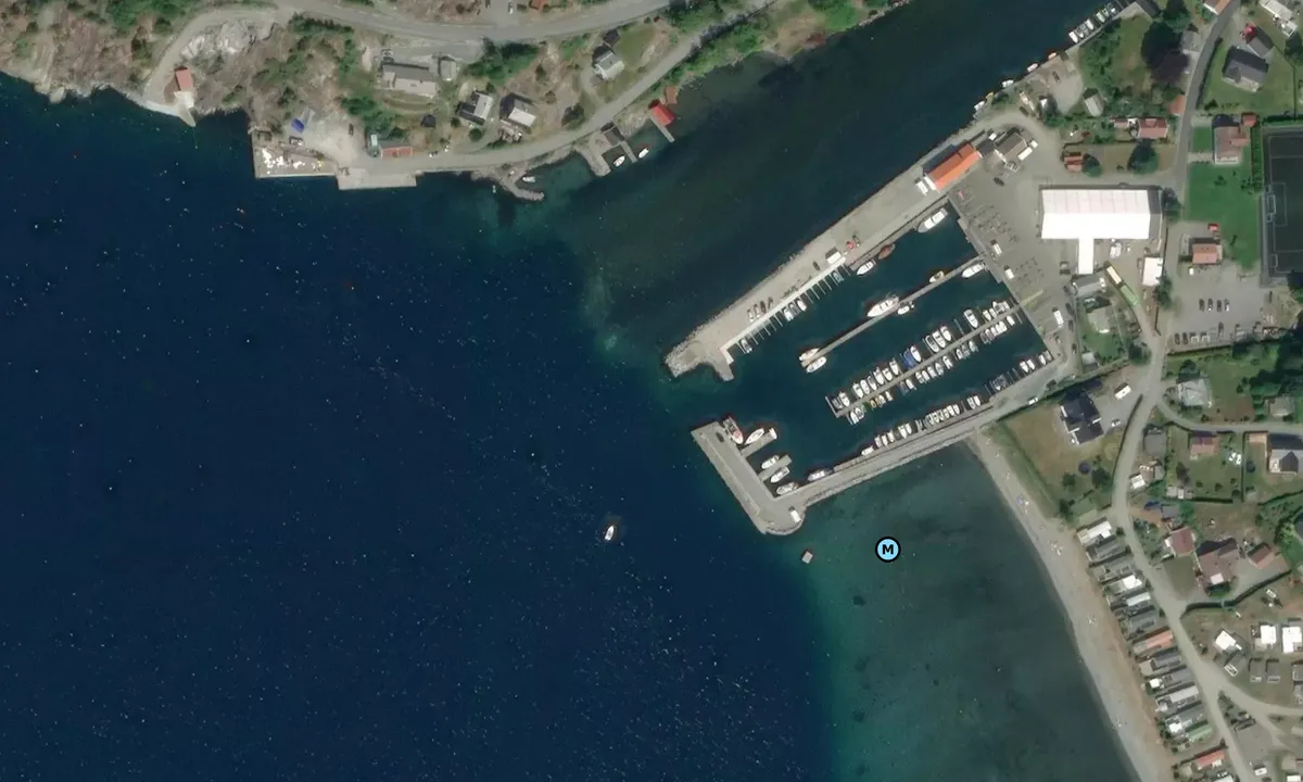 Satelite image of Vikedal Båthavn