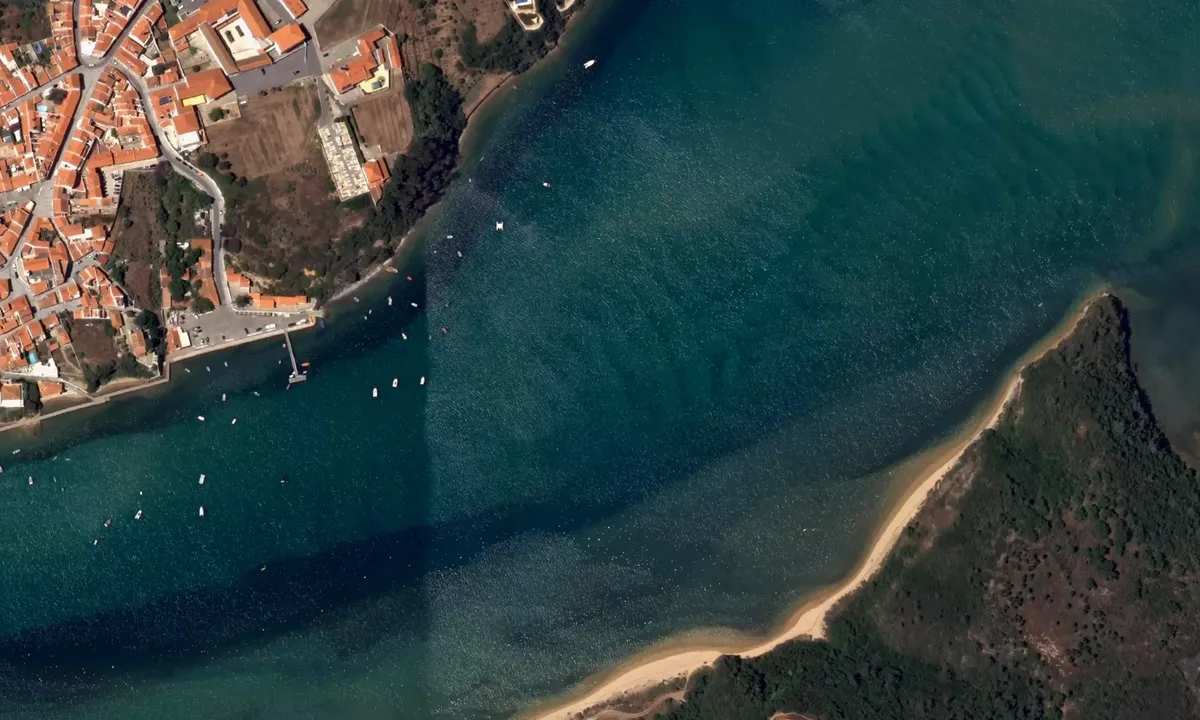 Satelite image of Vila Nova de Milfontes